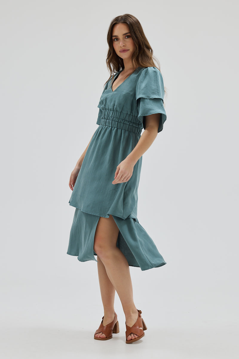 Double Sleeve Midi Dress ELLEE THE LABEL Double Sleeve Midi Dress ELLEE THE LABEL