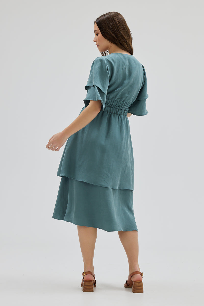 Double Sleeve Midi Dress ELLEE THE LABEL Double Sleeve Midi Dress ELLEE THE LABEL