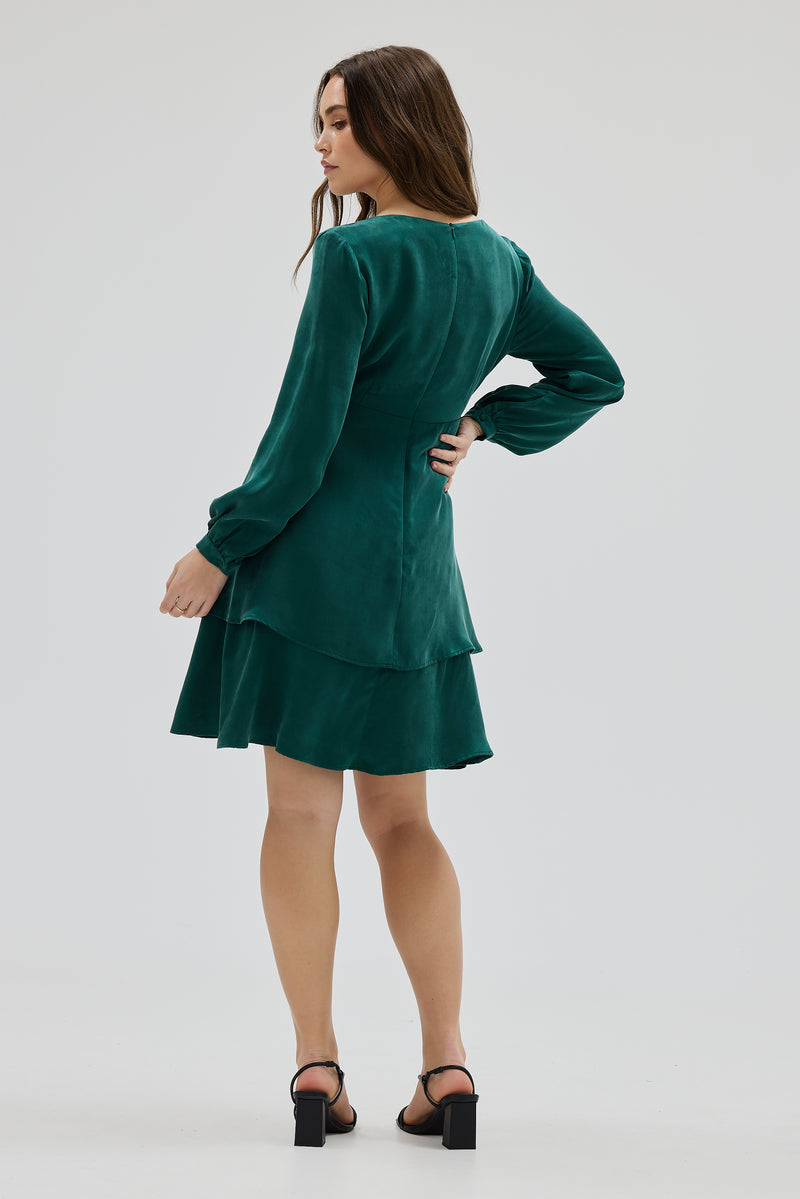 Long Sleeve Double Layer Mini Dress – ELLEE THE LABEL