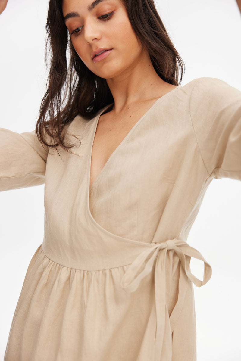 linen wrap dress mini Wrap Front Mini Linen Dress ELLEE THE LABEL linen wrap dress mini Wrap Front Mini Linen Dress ELLEE THE LABEL
